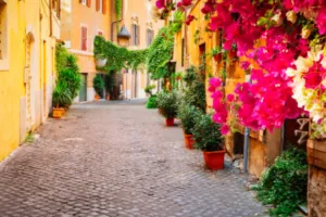 Street in Trastevere, Rome, Italy