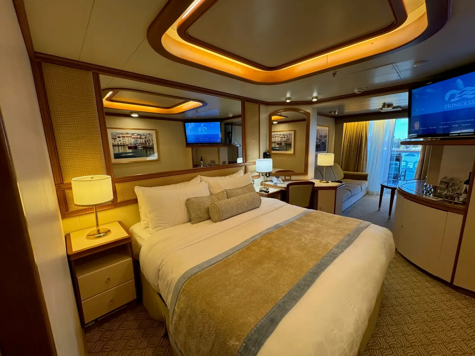 Princess Mini Suite Stateroom great size for transatlantic cruise